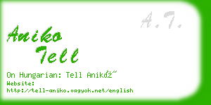 aniko tell business card